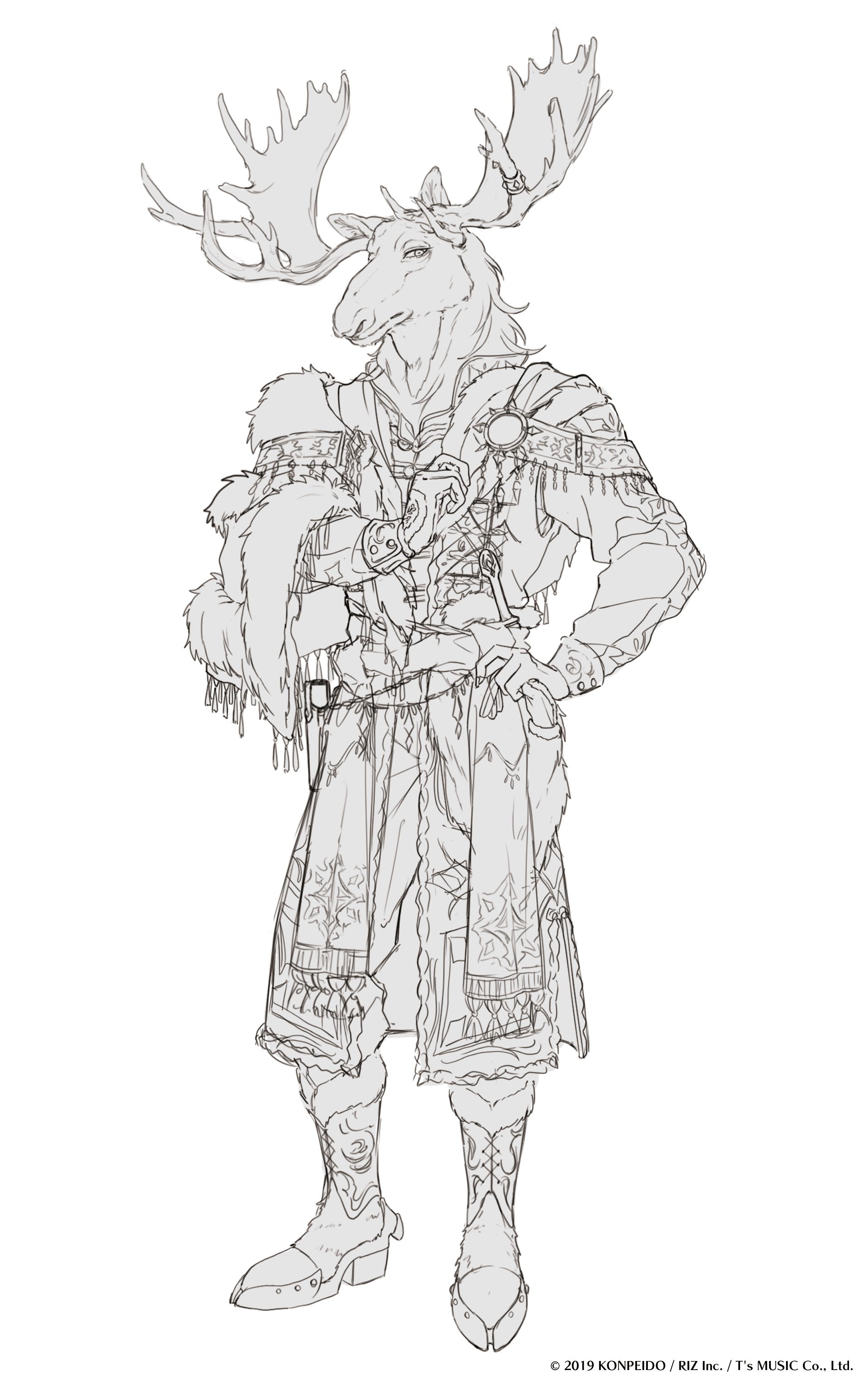 獣人ラフ絵